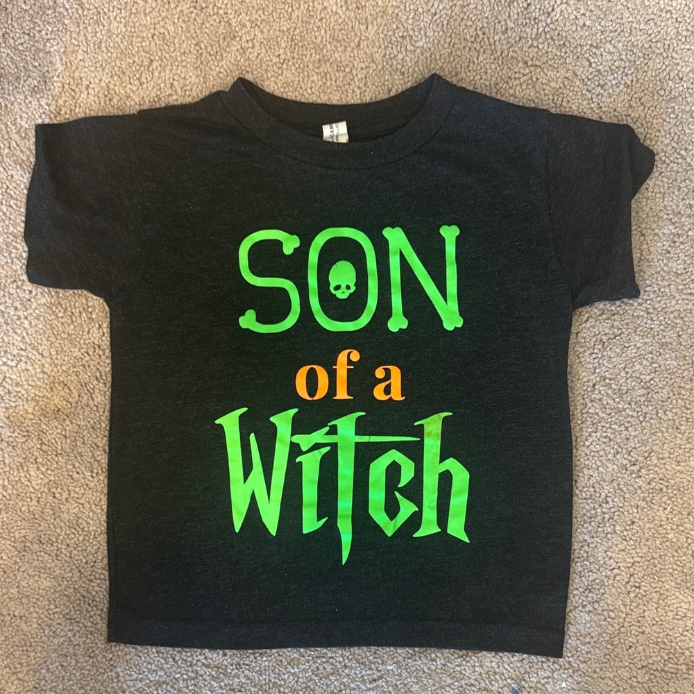 Black and Green Kids Graphic Tee